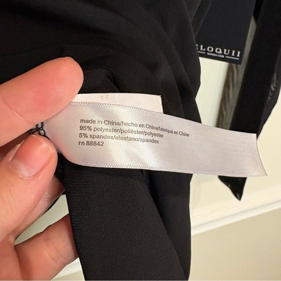 ELOQUII Elements Plus Mesh Panel Long Sleeve Top Black Onyx NWT 18/20 - Picture 2 of 5